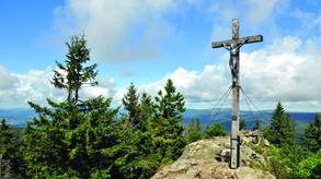 Summit cross at the great rachel mountain